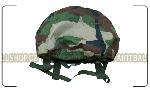 airsoft - Military Helmet Cover with Cat Eye woodland camo