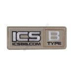 airsoft - ICS nášivka krevní skupina B písková